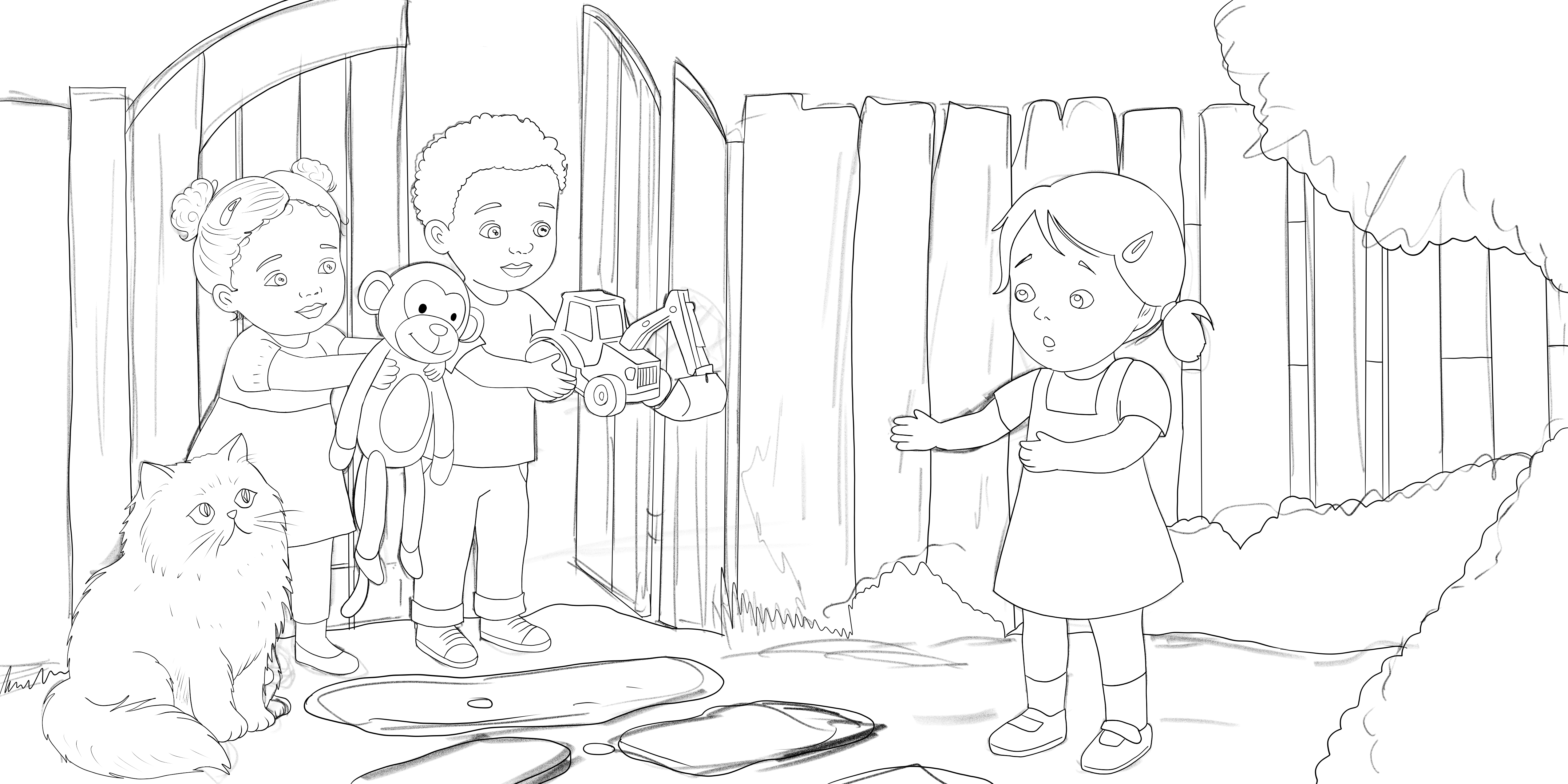sketch and line art